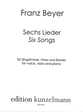 Six Songs Vocal Solo & Collections sheet music cover